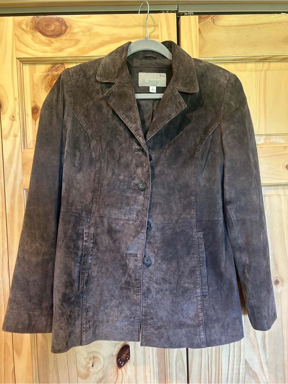 croft & barrow Women's Dark Brown Suede Blazer
